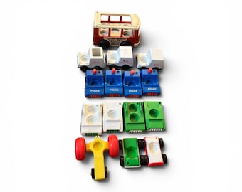 Fisher Price , Play Family ,SOLD Separately , Vehicles , Bus , Cars , Mail Truck , Police Car ,Van