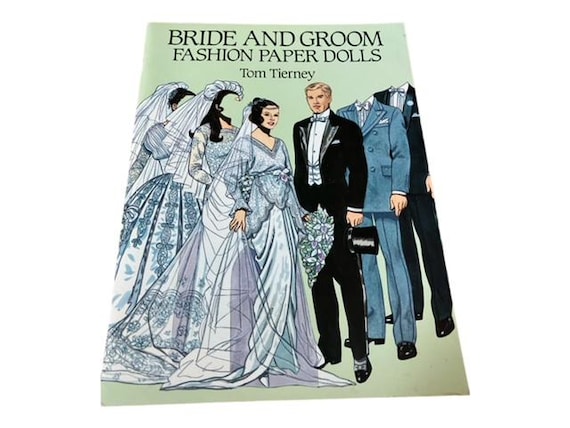 Bride and Groom Fashion Paper Dolls, Tom Tierney, 1990