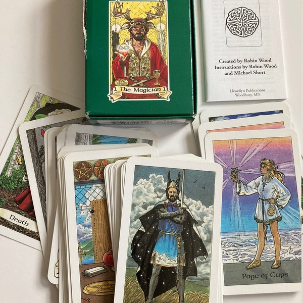 Llewellyn  , 1991 , Tarot Deck ,Small Booklet , Cards , Complete , ROBIN WOOD Deck