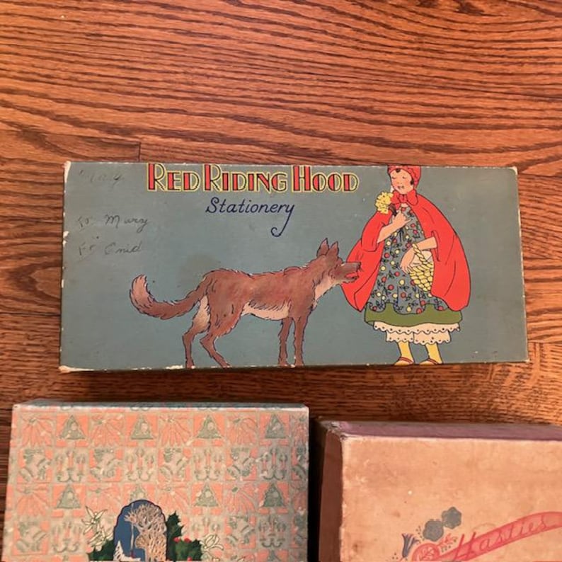 Four Vintage Boxes EMPTY Red Riding Hood Christmas & Hasties USA - Etsy