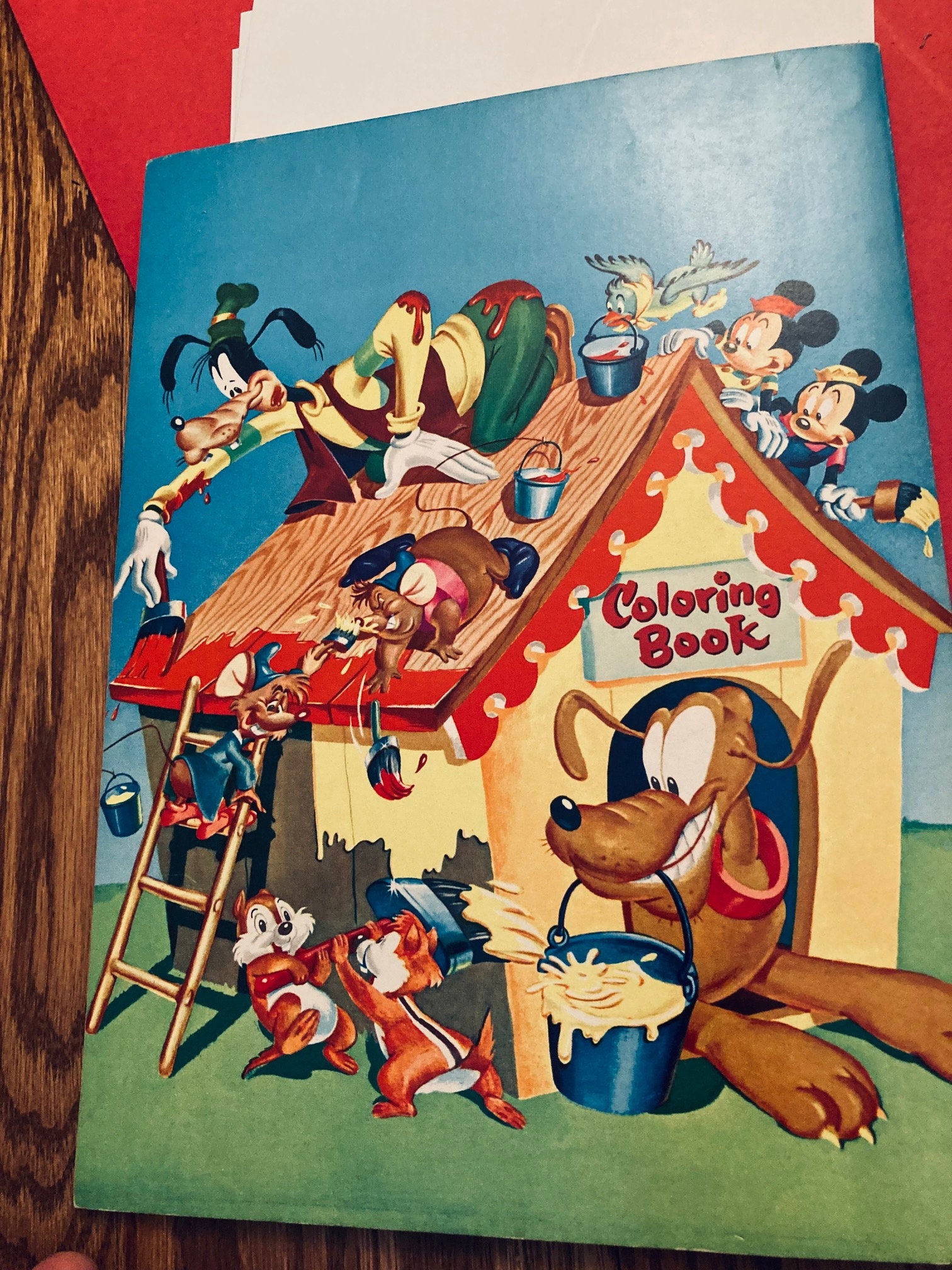 Walt Disney's Coloring Book #113 1954-Dell-Mickey-Donald-Dumbo