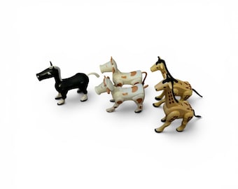 Fisher Price, Play Family, SOLD SEPARATELY, Cow, Black Horse, Giraffe