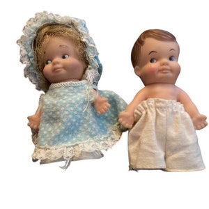 1960s , Uneeda Dolls , Peewee Dolls , Plastic dolls , Boy , Girl , Vintage Dolls , Made in Hong Kong