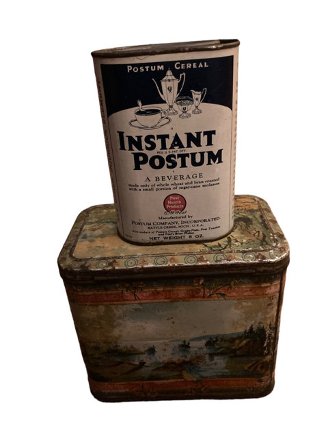 Vintage Cereal Tin Biscuit Tin Shabby Chic Display Tins Etsy