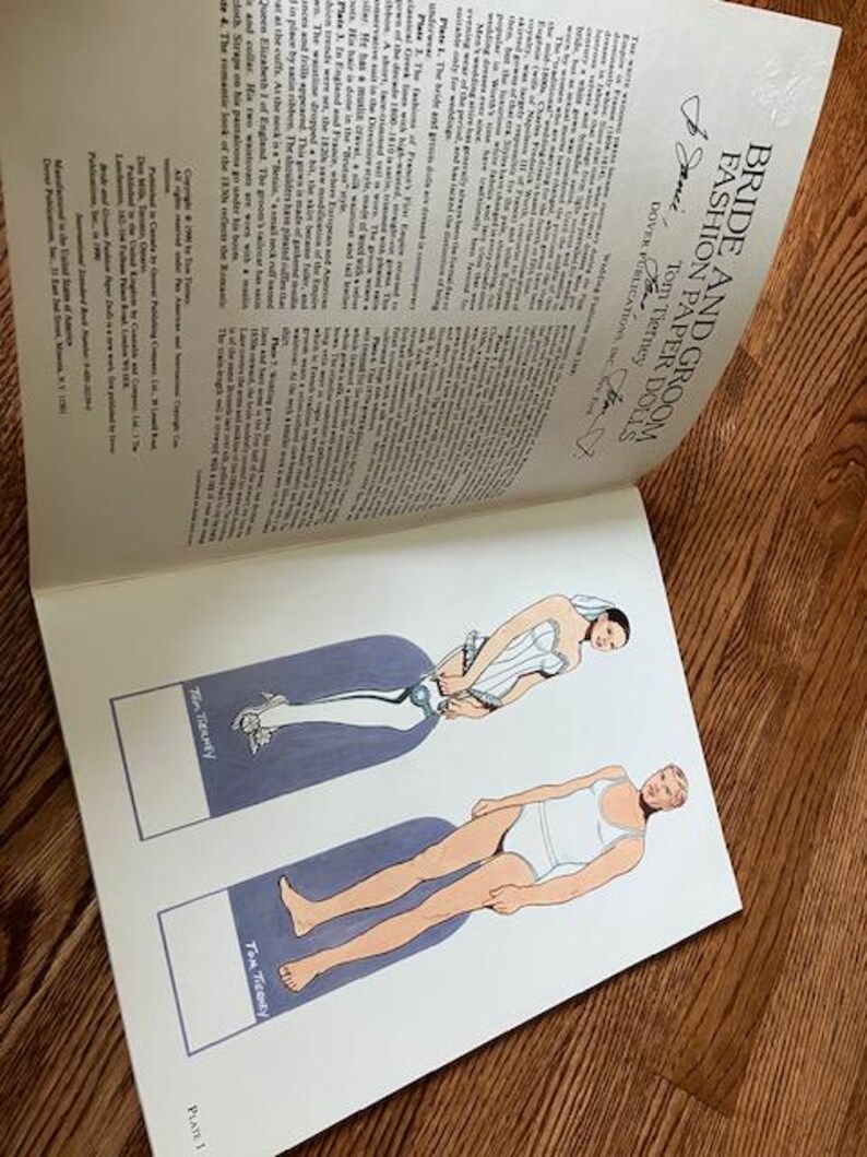 Bride and Groom Fashion Paper Dolls, Tom Tierney, 1990 bild 2