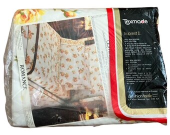 Parure de lit simple floral Texmade vintage, inutilisé (dans l'emballage)