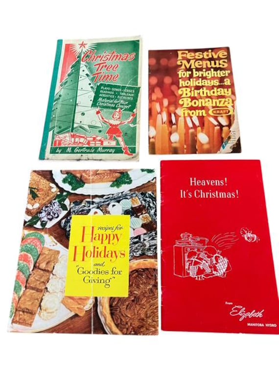 Vintage Holiday Cooking Booklets, Festive Christmas Recipes