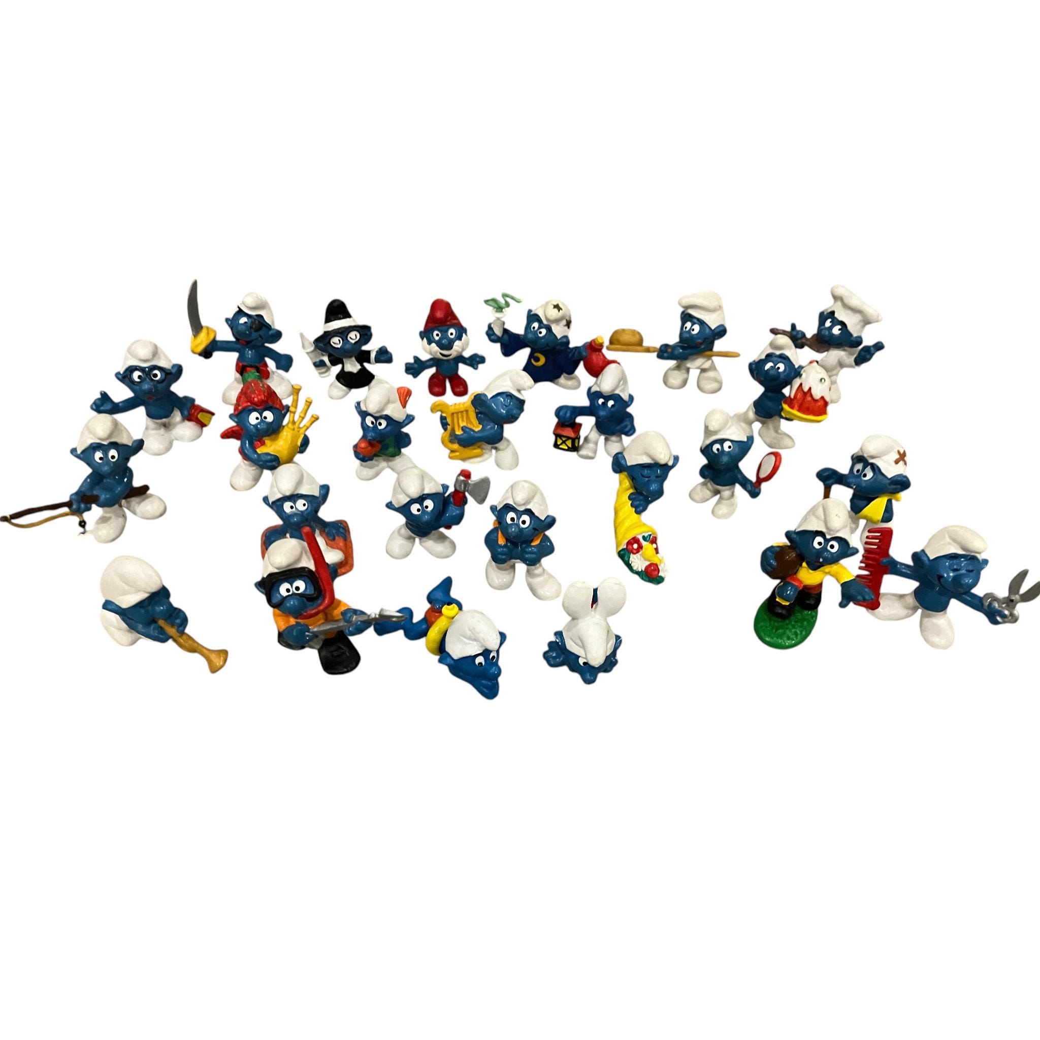 Lot De 20 Figurines Schtroumpfs Schleich + Maison + Accessoires – TBE – (Smurfs)