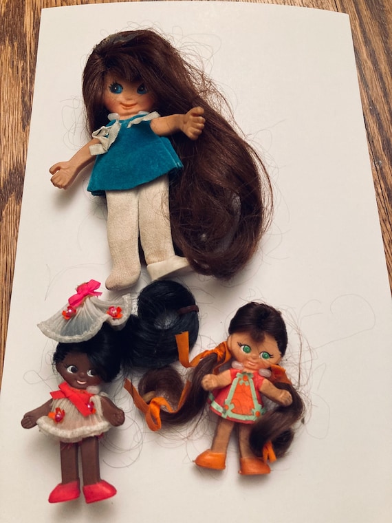 196970s Flatsy Dolls Large and Miniature rare Minis Rare Etsy