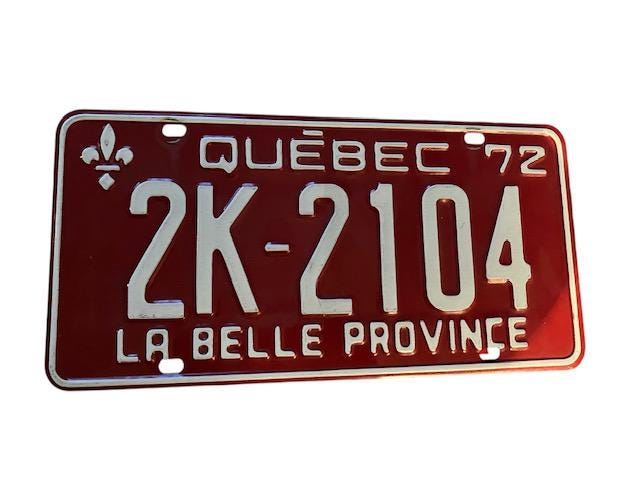 Plaque d'immatriculation originale de 1953 pour mini-moto/vélo