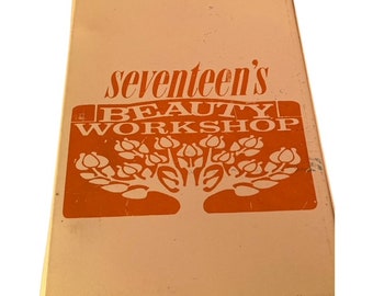 SEVENTEEN MAGAZINE , Beauty Workshop , Pink Small Binder , Rare Binder , 1950s , Beauty Tips