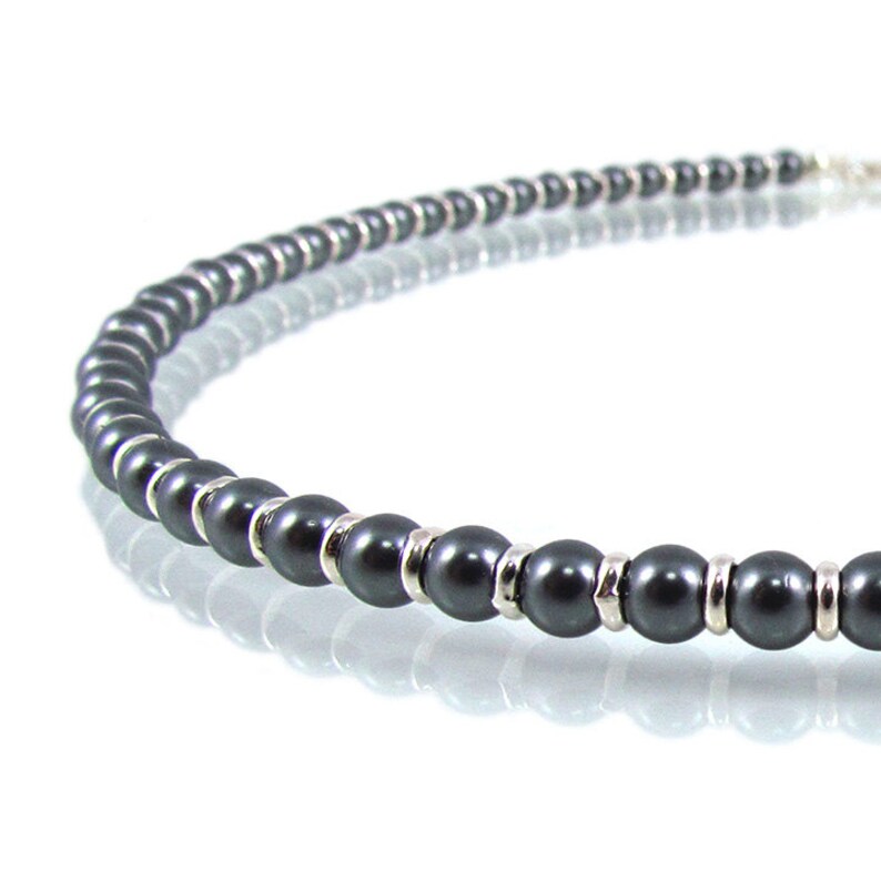 Pearl Necklace Chocker Grey baroque pearl necklace Grey freshwater pearl necklace