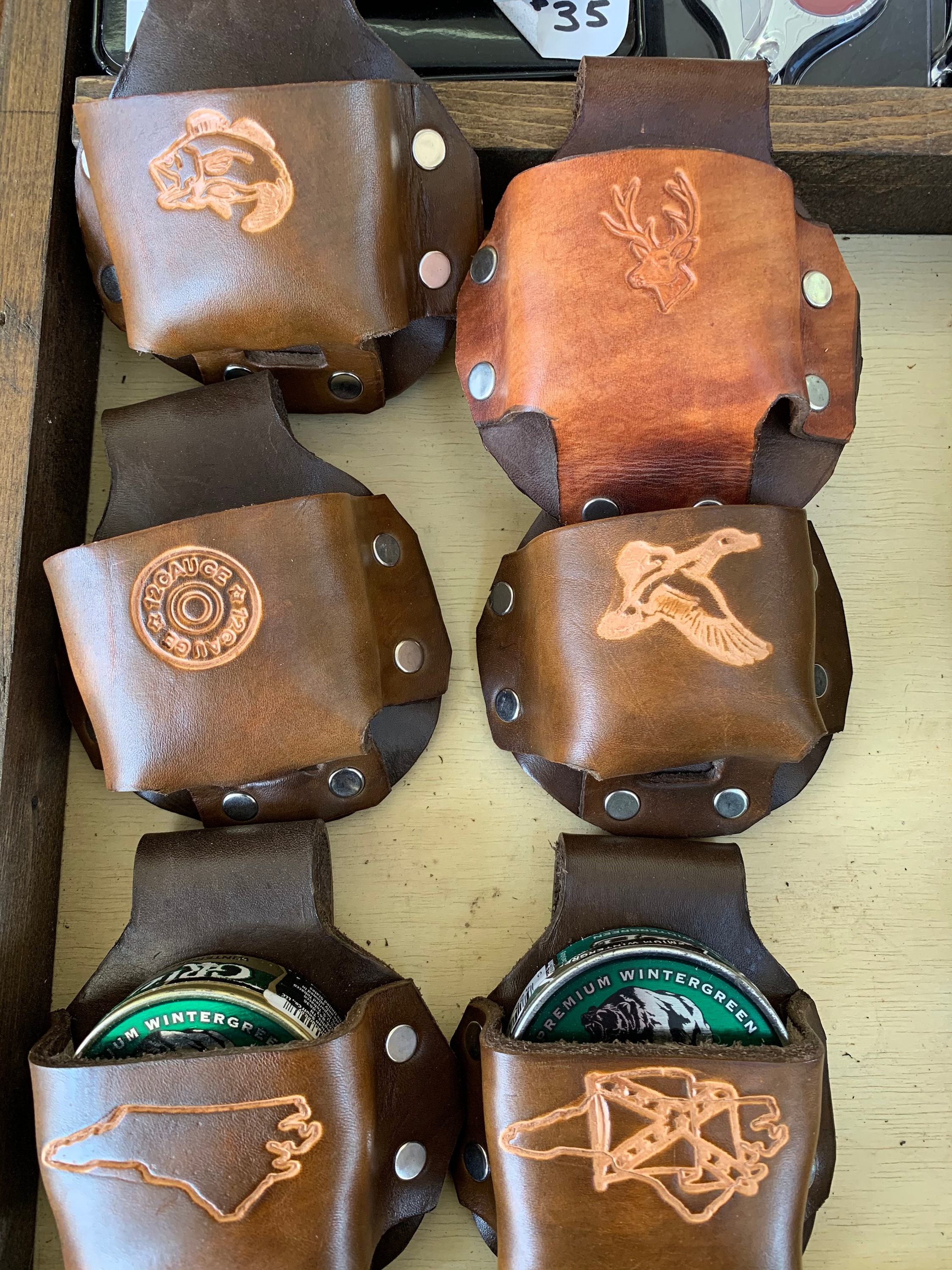 Dip Tobacco Holder Leather Handmade Personalized Etsy