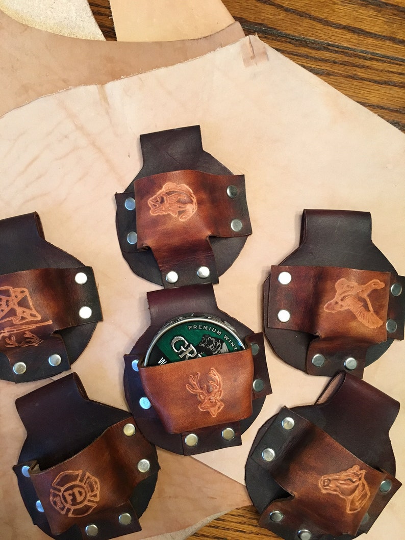 Dip Tobacco Holder Leather Handmade Personalized Etsy