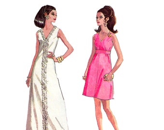 1960s Dress in Two Lengths - Bust 38  (PDF)