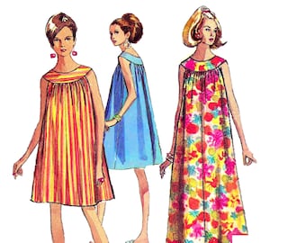 Vintage Sewing Pattern 1960s MuuMuu / MULTIPLE SIZES / PAPER Pattern