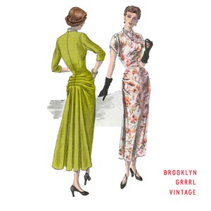 Cartamodello per abito da sera anni &#39;40: busto 34 (cartamodello PDF)