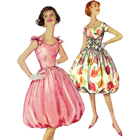 1950s Bubble Party Dress - Bust 38 (PDF) - Etsy