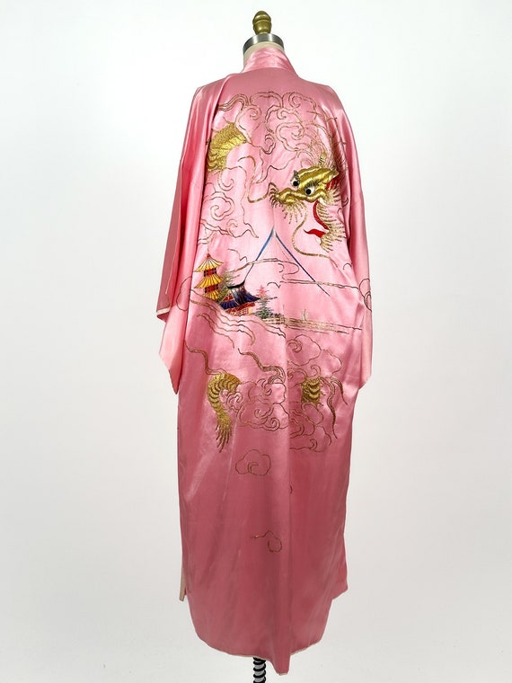 vintage 1950s satin kimono Gem