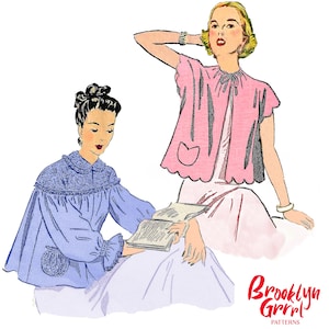 1940s Bed Jacket - Bust 36-38 (PAPER)