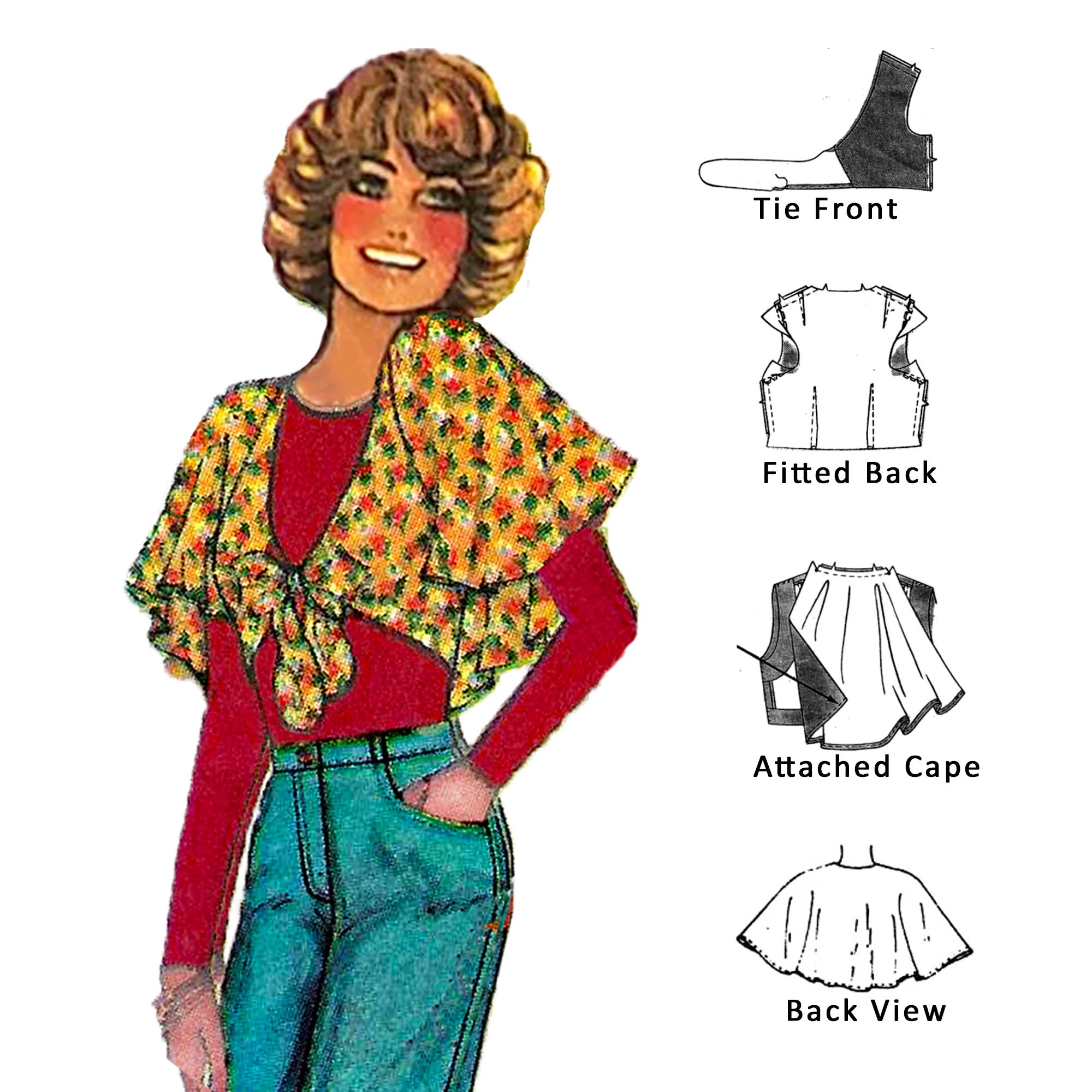 Vintage Sewing Pattern 1970s Midriff Top and Skirt / Bust 32-34 / PDF ...