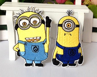 Despicable Me Stuart /Écusson brod/é Minion Patches Minions hot iron Ich Einfach Unverbesserlich Applique embroidery