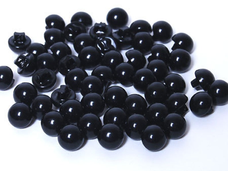 30pcs 10mm Black Pearly Mushroom Shank Shape Doll Eyes Etsy France