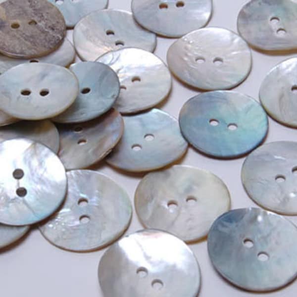 12pcs  25mm Natural Mother of Pearl Round Shape Shell Buttons Sewing Craft Art DIY Scrapbook B342