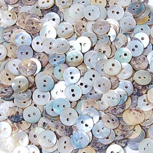 100pcs 9mm Natural Mother of Pearl Round Shape Shell Buttons Sewing Suits Shirts Coats Cardigans Knitting, Garments Craft Art