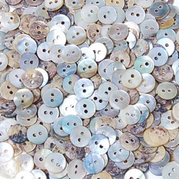 100 pièces 9mm nacre naturelle forme ronde boutons de coquille couture costumes chemises manteaux Cardigans tricot, vêtements artisanat Art