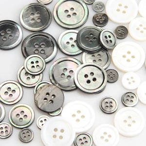 30個 10 mm ナチュラル ブラック MOP シェルボタン スーツ シャツ コート カーディガン 裁縫 クラフト アート DIY スクラップブック用