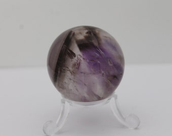 Rare Natural Amethyst Sphere with Smokey Phantoms 44mm diameter