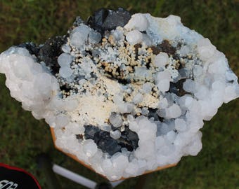 Calcite, Sphalerite & Pyrite  Collectors Specimen from World Famous Trepca Mine Kosovo