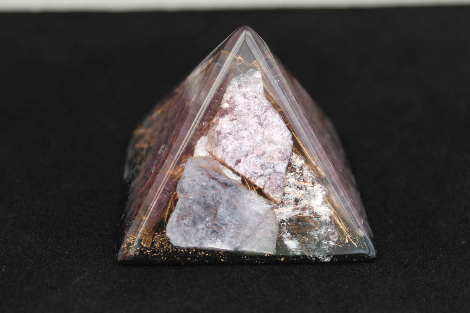 Brass & Natural Lepidolite Mica Crystals EMF Transforming - Etsy