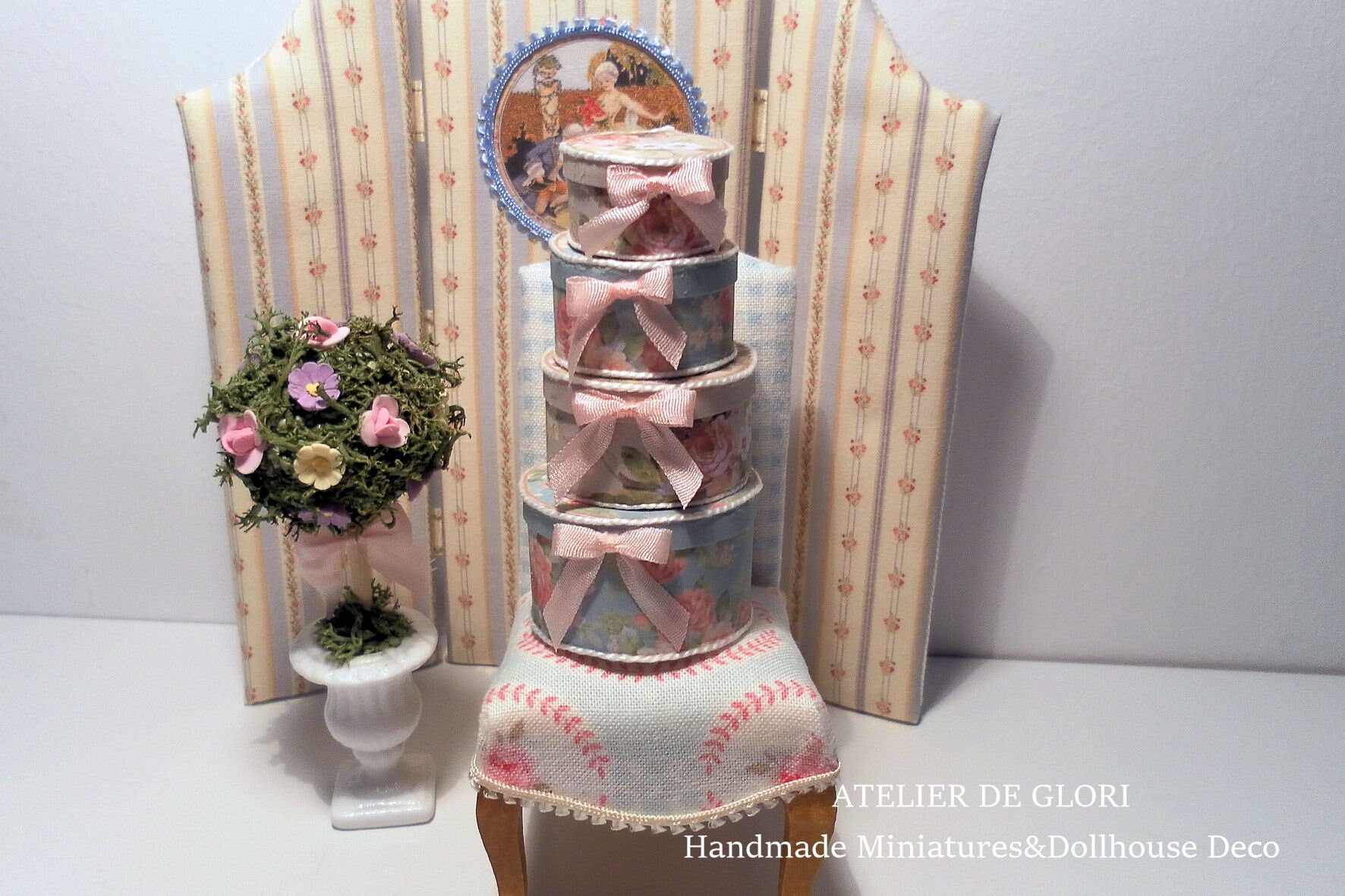Digital Download Printable Dollhouse Miniature vintage Hatbox Set of 4 ...