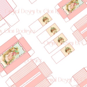 Digital Download Printable Dollhouse Miniature San Valentine Boxes Set of 7 1:12 scale Tutorial Included English&Spanish imagen 2