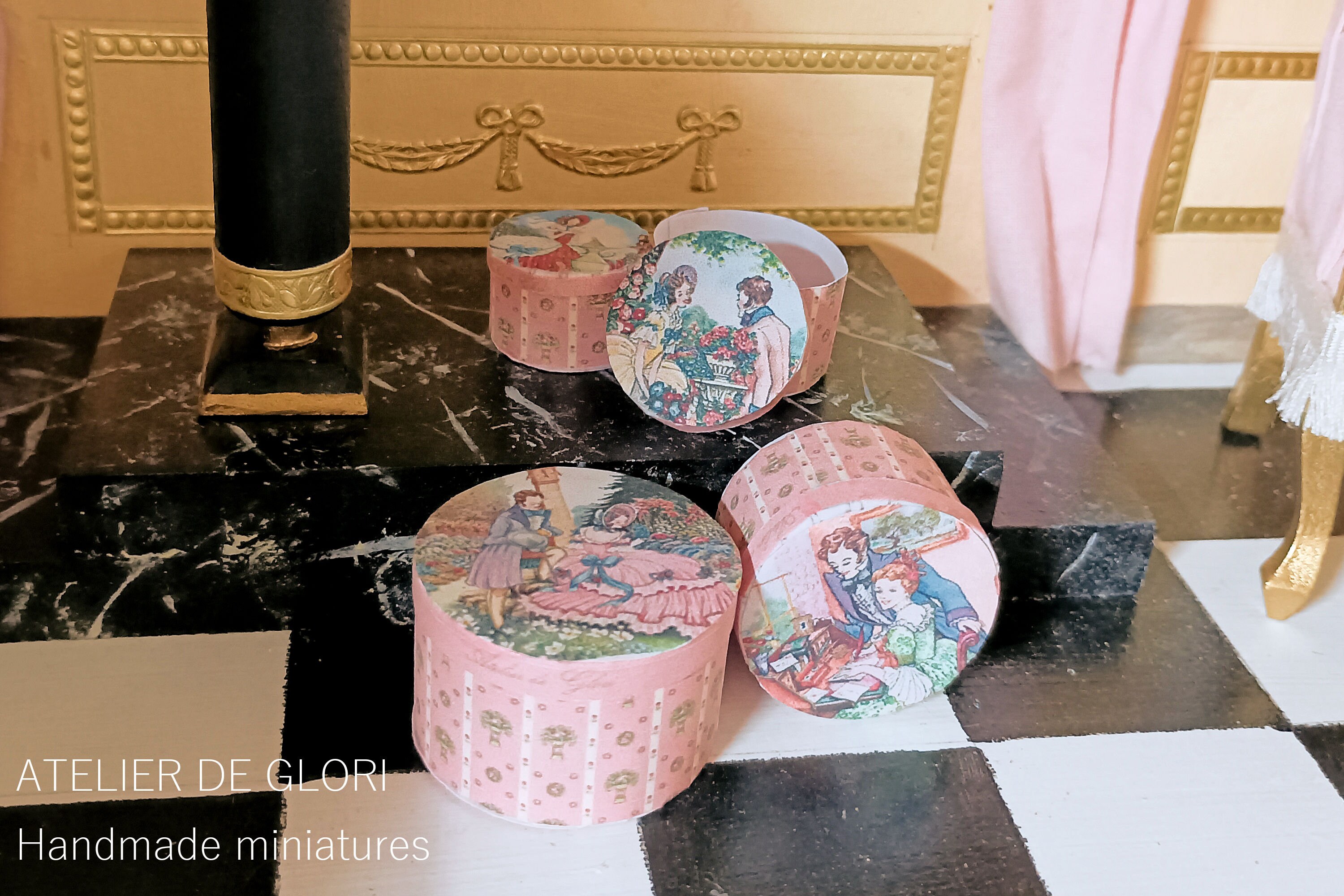 Lovely Vintage Hatboxes-- Digital Download Printable Dollhouse ...