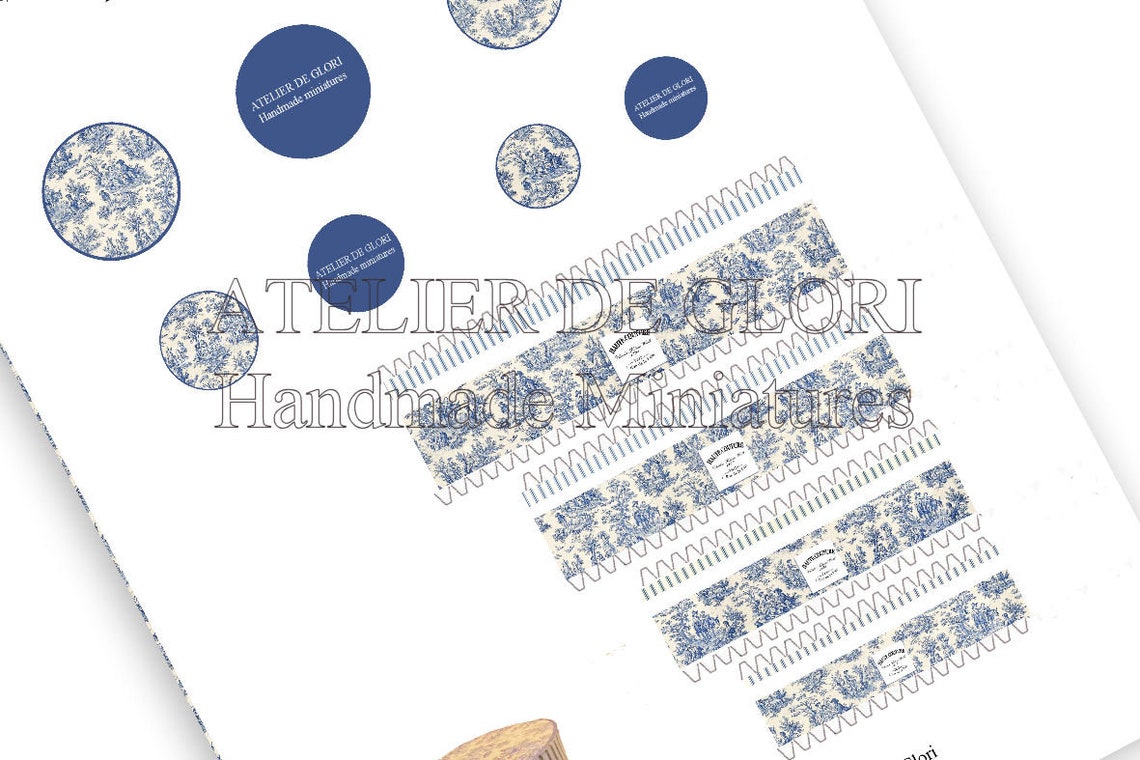 Digital Download Printable Dollhouse Miniature Hatbox Set of 4 1:12 ...