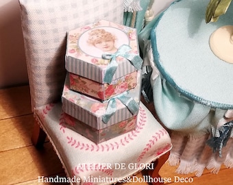 Digital Download Printable Dollhouse Miniature box Set of 2- 1:12 scale-- Tutorial Included (English&Spanish)