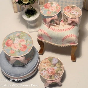 Digital Download Printable Dollhouse Miniature vintage Hatbox Set of 4 ...