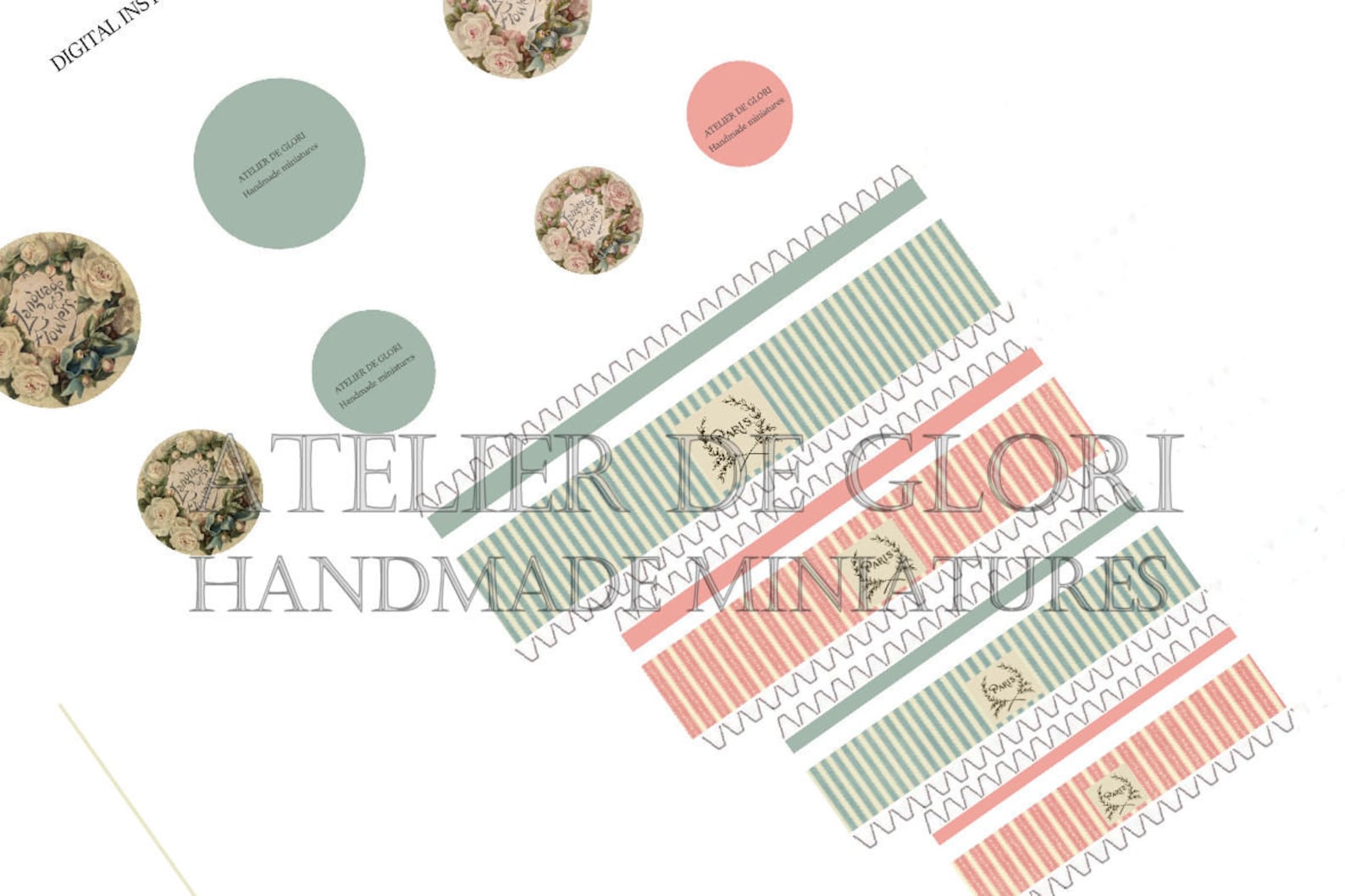 Digital Download Printable Dollhouse Miniature Hatbox Set of - Etsy