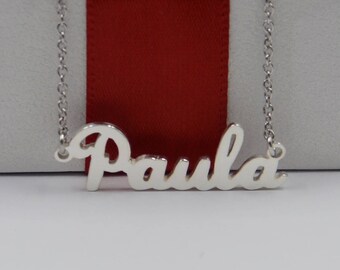Personalized name necklace sterling silver-nameplate necklace-women jewelry-Christmas necklace for girls