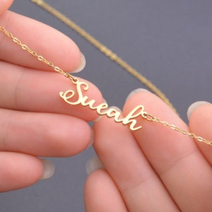 Personalized Name Necklace,Gold Name Necklace,Babygirl Gift,Nameplate Necklace,Gift For Her