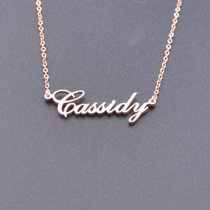 Custom Rose Gold Name Necklace: Personalized Birthday Gift