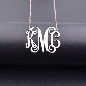 Monogram Necklace • Dainty Monogram Initials Necklace • Monogrammed Gift for Her • Personalized Monogram Jewelry