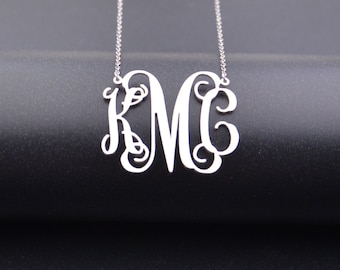 Monogram Necklace • Dainty Monogram Initials Necklace • Monogrammed Gift for Her • Personalized Monogram Jewelry