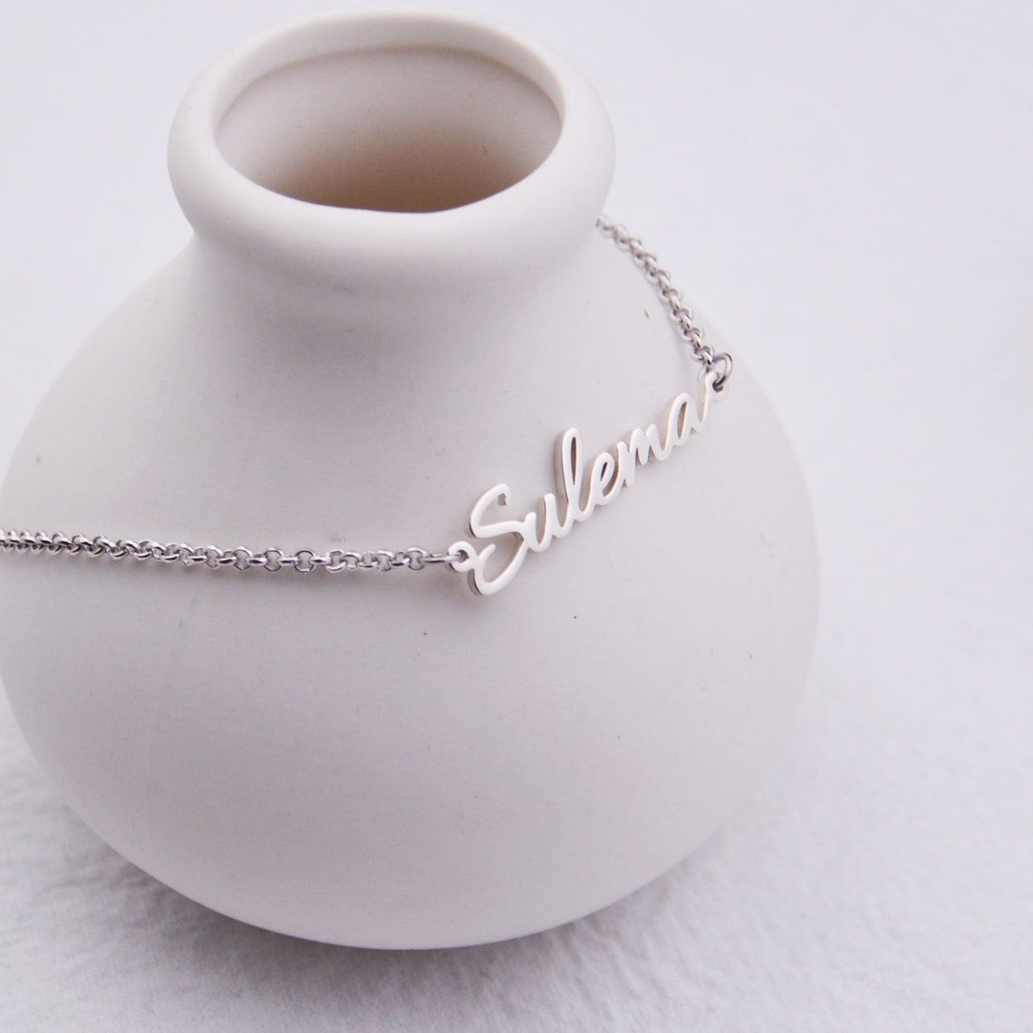 Name Braceletsterling Silver Name Braceletsilver Etsy
