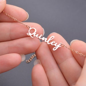 Engraved Name Necklace,Personalized Gifts name necklace For Mom,Birthday Gift For Her