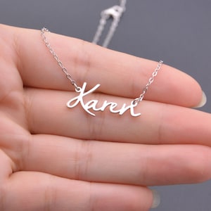 Dainty Name Necklace: Personalized Sterling Silver Jewelry