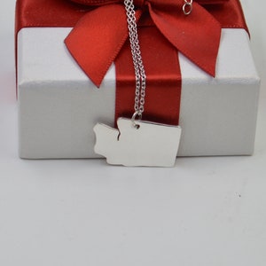 Zustand personalisierte Zustand Halskette-Silber Karte Halskette-Bar Halskette-Freundin Geschenk-Beste Freundin Geschenk-Langstrecken Geschenk-Geschenk für Sie, Mädchen